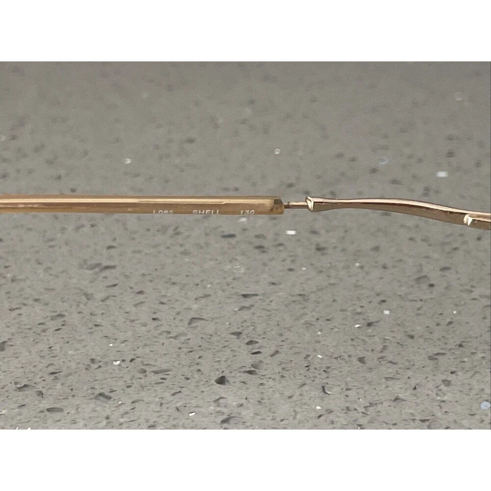 Lauren Hutton Eyeglasses Frames ONLY L065 Shell Flex Hinge 49-19-130 half rim